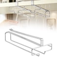 thumbnail image 2 of Wine Glass Holder, No Drilling Under Cabinet Stemware Rack Hanger, Rustproof Metal Hanging Goblet Storage Organizer, Space-Saving Glass Drying Holder for Bar Cabinet, Fits Champagne Glasses, White, 2 of 4