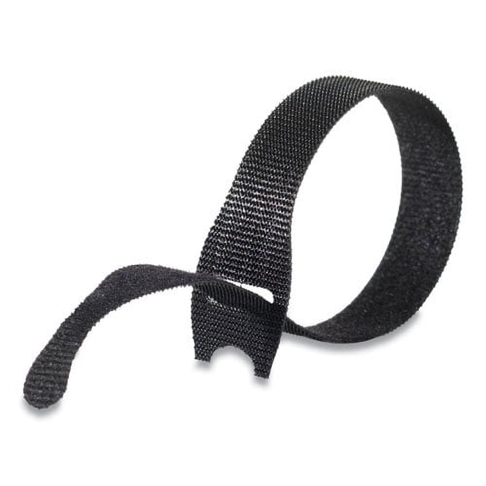 "One-Wrap Pre-Cut Thin Ties, 0.5"" X 8"", Black, 50/pack | Bundle of 2 Packs"