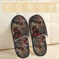 thumbnail image 2 of Balery Hearts and French Bulldog Pantuflas de Casa de Felpa Silenciosas con Diseño Estampado, Zapatillas Cómodas Antideslizantes de Algodón para Interior-Large, 2 of 8