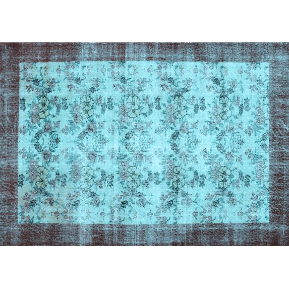 Ahgly Company Indoor Rectangle Persian Light Blue Traditional Area Rugs, 7' x 10'