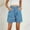 Sky Blue, variant on YYUIJK Womens Bermuda Jean Shorts Elastic Waisted Stretchy Casual Rolled Hem Denim Shorts
