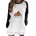 thumbnail image 1 of Nueva moda Casual Halloween letra impresa manga larga cuello redondo contraste Color suéter Top ropa de mujer sudadera Pompotops hdfakjf3727, 1 of 5