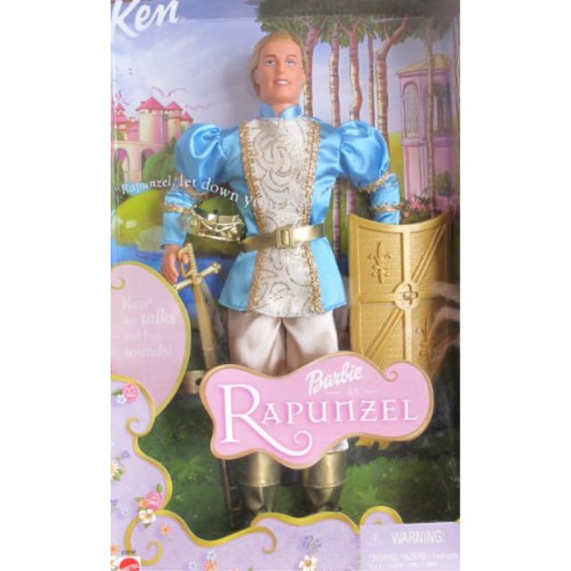 Barbie Rapunzel Giftwrapped Prince Ken Talking/Musical Doll 
