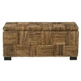 thumbnail image 4 of Daria Handwoven Natural Brown Abaca Rectangular Storage Entryway Bench by East at Main, 4 of 4