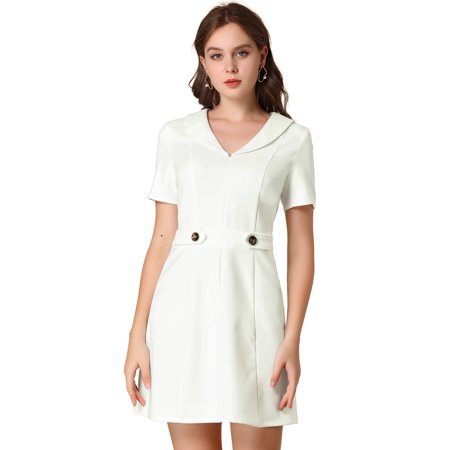 robe blanche évasée