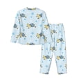 thumbnail image 2 of Uemuo Cartoon Turtle Pattern Womens Pajama Sets,PJ Set for Women,Pajamas for Women Logo,Long Sleeve Pajama Set for Women,Soft Long Sleeve Top With Pants-Medium, 2 of 9