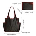 thumbnail image 3 of EGNMCR Storage Bins, Storage Containers Color Blocked Large Capacity Folding Shopping Bag Waterproof And Waterproof Cup Shoulder Bag Portable Storage Bag polyester storage packet, 3 of 7