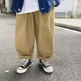 thumbnail image 3 of Pantalones de pierna recta para niños, estilo coreano informal, nueva temporada de primavera/otoño, estilo largo, venta directa de fábrica de Hip Hop, 3 of 5