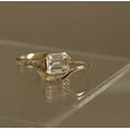 thumbnail image 4 of SOLITAIRE JEWELS Round Moissanite Diamond Single Stone Bezel Curved Stacking Wedding Ring in 18K Yellow Gold, 4 of 5