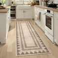 thumbnail image 2 of 2x6 Washable Modern Solid Area Rug, Non Slip TPR Backing Low Pile Carpet for Living Room, Bedroom, Dining Room,Brown, 2 of 7