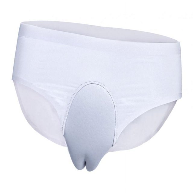 Calzoncillos ultrafinos de seda de hielo para hombre, bragas con cierre oculto, tanga corta para transexuales METRO