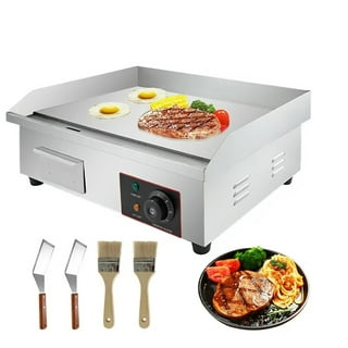  Commerical 4.4KW/3KW Electric Grill Griddle, Stainless Steel  110V Electric Countertop Griddle Flat Top Griddle Stove Cooktop Kitchen  Hotplate Restaurant Grill BBQ Thermostatic Control (4.4KW): Home & Kitchen
