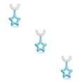 thumbnail image 2 of Kearding Cepillo de de bebé de doble cara de silicona Manual ergonómico en forma de U Cepillo de masaje de para niños Type1 NO1, 2 of 6