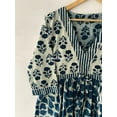 thumbnail image 6 of Indigo Dabu Work Block Printed Cotton Dress,Floral Dress,Cotton Block Print Dress, Long Dressing Gown,Indian Cotton Dress, 6 of 9