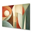 thumbnail image 2 of Designart "Symmetrical Visions Orange Green Harmony" Abstract Shapes Metal Art Print, 2 of 5