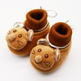thumbnail image 2 of UngA Infant Shoes Girl Baby Booties Cozy Fleece Slippers Soft Baby Shoes With Gripper Soles, Winter Warm Infant Newborn Crib Sock Shoes Coffee,5.5, 2 of 2