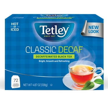 Tetley Classic Decaffeinated Blend Black Tea Bags, 72 Ct.