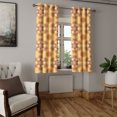 thumbnail image 2 of Ambesonne Ethnic Grommet Curtain, Oriental Vintage Ornaments, 50" x 63", Dark Orange Apricot, 2 of 6