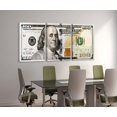 thumbnail image 4 of Hieng Dollar Money Canvas Wall Art Decor Vintage 100 Dollar Bill Motivational Poster Painting for Home Decor and Office Living Room Artwork Unframed, 4 of 6