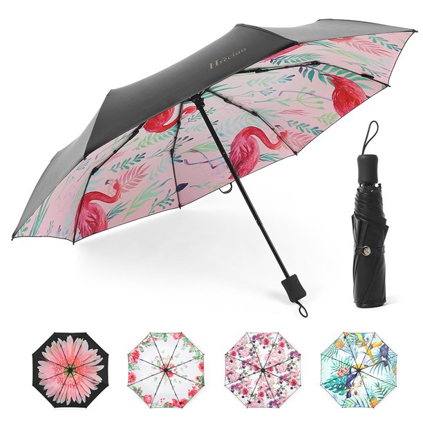 6 Ribs UV Protection Mini Travel Umbrella Lightweight Folding Parasol