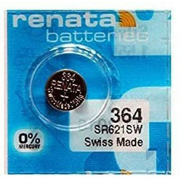 Renata 364 AG1 SR621SW SR621 SR60 363 164 LR621 LR60 D364 Silver Oxide Mercury Free Electronic Batteries x 5