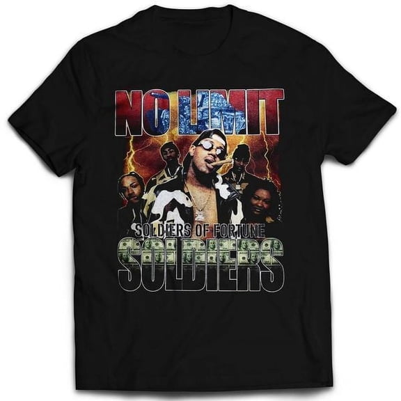 MASTER P NO LIMIT SOLDIERS Cotton Black All Size Men Women Tee Shirt