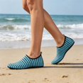 thumbnail image 3 of QWKLEAJ Striped Pattern Water Shoes for Women Men Quick-Dry Aqua Socks Swim Beach Barefoot | Yoga Exercise Wear Sport Accessories Pool Camping Must Haves River Hiking Youth Adult Light Blue 6, 3 of 6