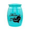 thumbnail image 1 of Mini Urne Commémorative en Alliage d'Aluminium Couvercle Fileté Urnes de Crémation pour Animaux de Compagnie Cendres Humaines Souvenir Boîte de Rangement Urne Funéraire Bleu-05 30x40mm, 1 of 5