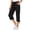 Black, variant on Womens Cargo Capris Lightweight Hiking Pants Outdoor Athletic Quick Dry Travel Pants with Pockets