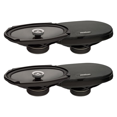 PowerBass 2 Pairs of OE-692T 6x9" Shallow Mount Coaxial 2-Ohm Speakers