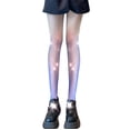 thumbnail image 1 of Multicolor Tights Women's Sexy Hot Drill Gradient Color Pantyhose Fishnet Stockings, 1 of 4