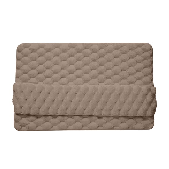 Leodye 1PCS Full-wrap Thick Bath Rug for Shower Soft Non-slip Home Bathroom Water Absorbent Machine-washable Foot Mat -16x23.62in