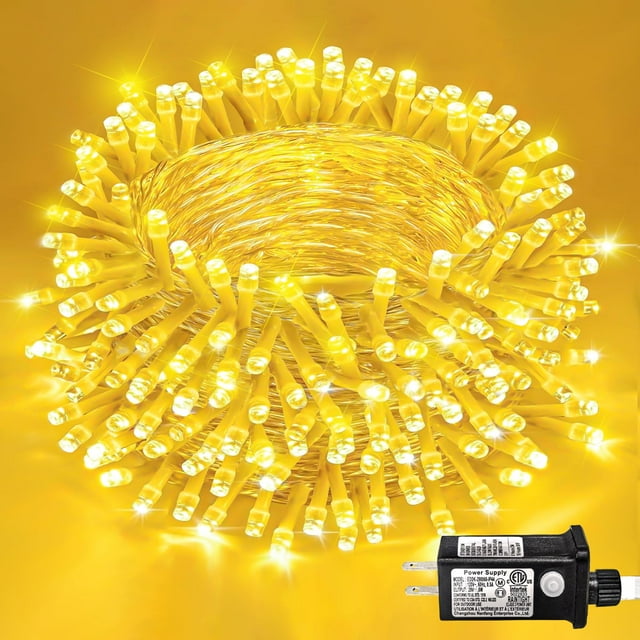 Guirnalda de luces navideñas Einiiya, 28 m, 250 LED, 8 modos, blanco cálido