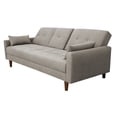 thumbnail image 4 of Sofá Cama Reclinable El Bazar Store Cancún Lino Beige Brazos Separados Respaldo Abatible, 4 of 7
