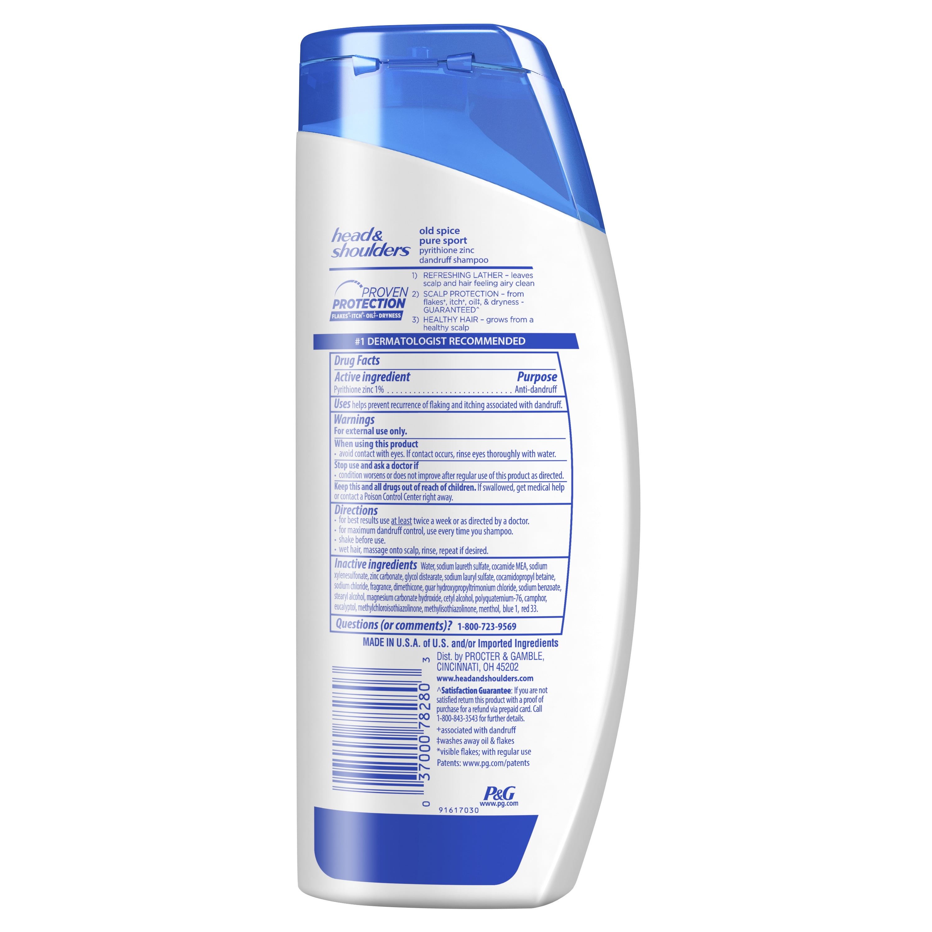 Head and Shoulders Old Spice Pure Sport Anti-Dandruff Shampoo 21.9oz