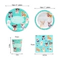 thumbnail image 2 of PAFU Dog Themed Birthday Party Supply Set, Blue, 64 Pieces, for 16 Guests, 2 of 7