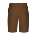 thumbnail image 6 of AHTJRT Men's Linen Casual Shorts Button Business Casual Suit Shorts with Pockets Brown S, 6 of 6