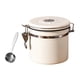 thumbnail image 4 of Utensilios de almacenamiento para granos de café con cuchara de acero Tanque de almacenamiento hermético para blanco 1.2L, 4 of 9