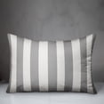 thumbnail image 2 of Creative Products Grey Cabana Stripe 14x20 Spun Poly Pillow, 2 of 2