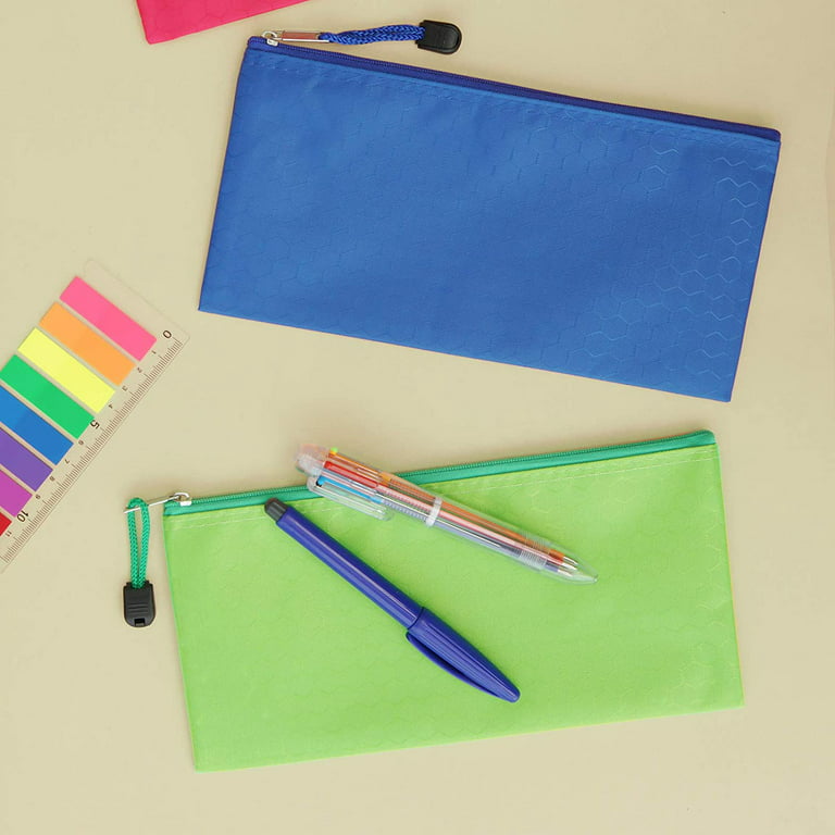 Blue Summit Supplies Pencil Pouches, Bulk Pencil Pouch 6 Pack in Assorted  Colors for Storing School Supplies, Writing Utensils, and More, Cloth  Zipper