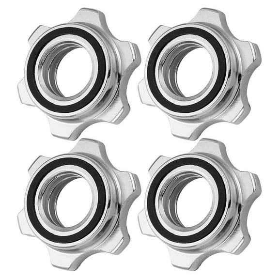 unbranded Barbell Fixing Rod Nuts Cast Iron For Workout 4Pcs