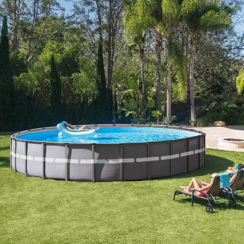 Intex 26' x 52" Ultra Frame Above Ground Swimming Pool with Filter Pump