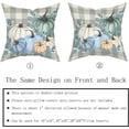 thumbnail image 3 of Fall Pillow Covers 18x18 Inch Set of 2 Autumn White Blue Teal Pumpkin Eucalyptus Leaf Buffalo Plaid Decorative Throw Pillows Thanksgiving Pillow Case Cotton Cushion Cover Decor for Couch Bed Sofa, 3 of 5