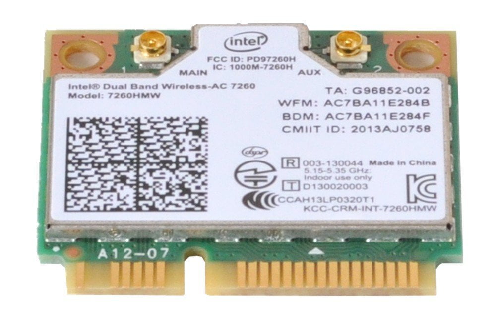 Intel Network 7260 Hmwg R Revised Wifi Wireless Ac 7260 H T Dual Band 2x2 Ac Bluetooth Hmc Free Mounting Screws Included Wireless App Revised Ant7dbidual By Walmart Com Walmart Com Intel Network 7260 Hmwg R Revised Wifi Wireless Ac 7260 H T Dual Band 2x2 Ac Bluetooth Hmc Free Mounting Screws Included Wireless App Revised Ant7dbidual By Walmart Com Walmart Com