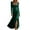 Dark Green, variant on Womens Western Style Dress Long Sleeve Button Front Shirred Waist Long Maxi Dress With Belt Loops Spring Casual Black