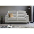 thumbnail image 2 of Lexicon Mischa Leather 2-Piece Upholstered Sofa Set in Silver Gray, 2 of 10