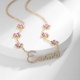 thumbnail image 5 of Collar con nombre de cristal helado personalizado yuxing colgante árabe de Acero inoxidable 35 cm color Acero, 5 of 5
