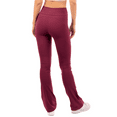 thumbnail image 2 of Flare Yoga Leggings with Pockets 28" High Waist Super Soft Stretchy Workout Yoga Pants Burgundy 1X, 2 of 4
