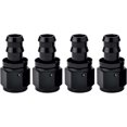 thumbnail image 1 of GHSDFBB 8AN Straight Push Lock Hose Fitting End Black 4PCS, 1 of 6