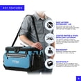 thumbnail image 3 of Titan by Arctic Zone 48 Can, 32 Quart Zipperless Soft-Sided Cooler, Navy Blue, 3 of 10